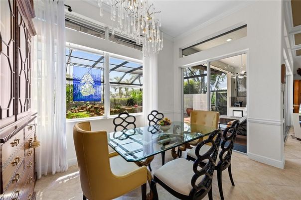 Chandelier, Dining room, Glass Ceilings, Interior, Recessed Lighting, Sun Room