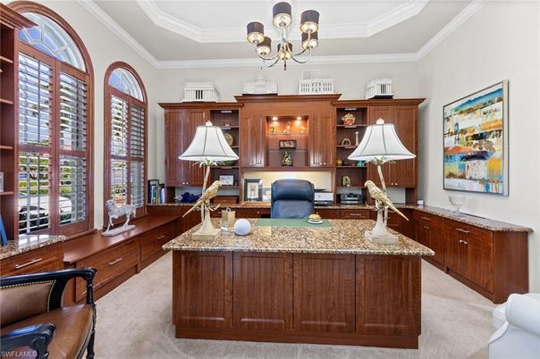 Chandelier, Home Office, Interior