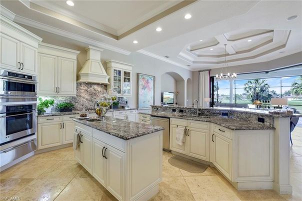 Chandelier, Interior, Kitchen, Pendant Lights, Recessed Lighting, Stainless Steel Appliances