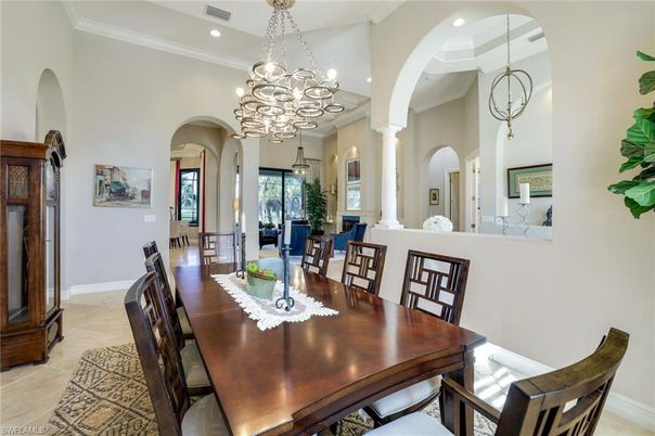 Chandelier, Dining room, Interior, Pendant Lights, Recessed Lighting