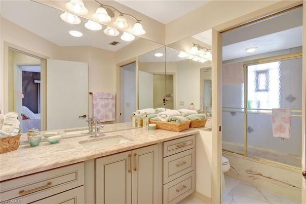 Bathroom, Dual Sink Vanities, Glass Shower, Interior