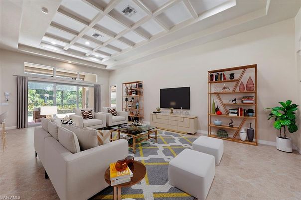 Interior, Living room, Recessed Lighting