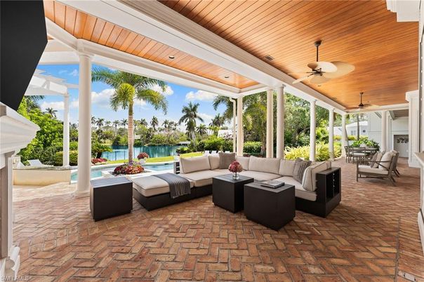 Dining room, Interior, Living room, Sun Room, Water, Wooden Ceilings