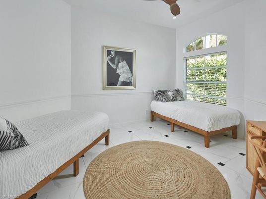 Bedroom, Interior, Marble, Recessed Lighting