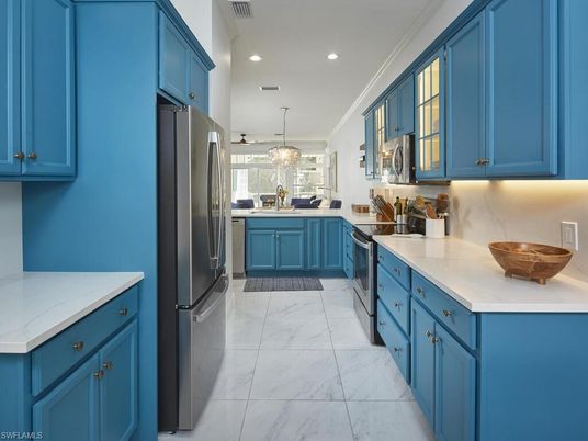 Interior, Kitchen, Marble, Pendant Lights, Recessed Lighting