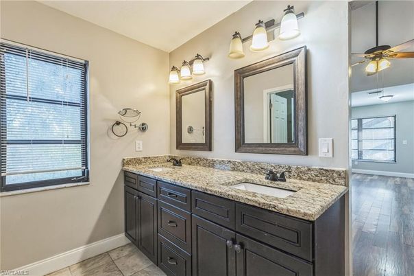 Bathroom, Dual Sink Vanities, Interior, Wood Texture Flooring