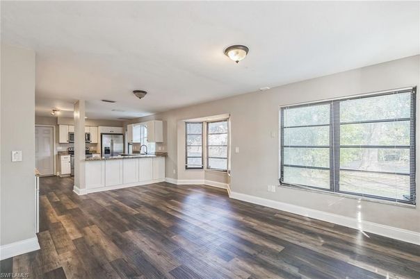 Empty room, Interior, Kitchen, Wood Texture Flooring