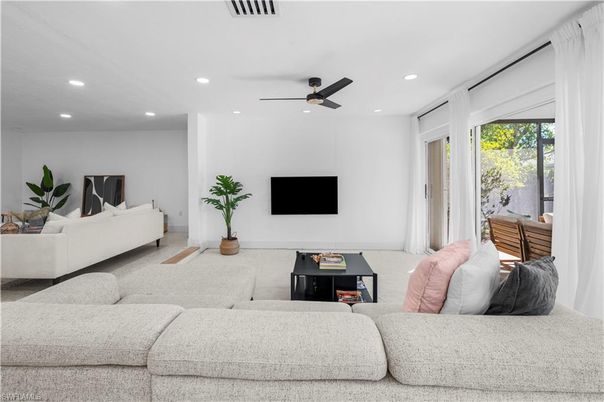 Interior, Living room, Recessed Lighting
