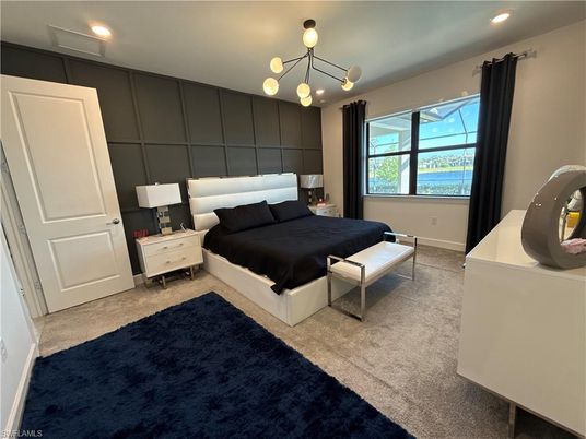 Bedroom, Interior, Pendant Lights, Recessed Lighting