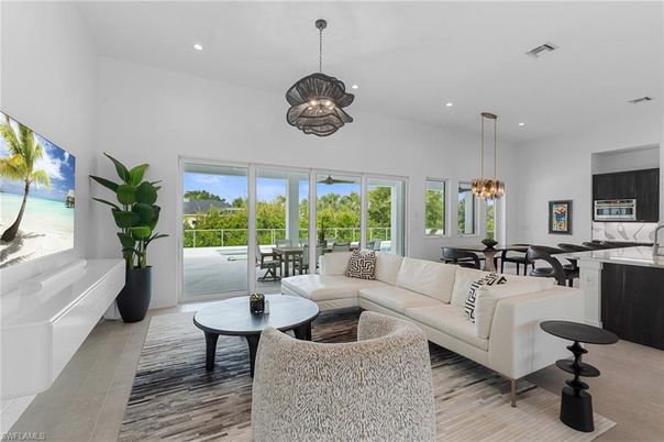 Chandelier, Dining room, Interior, Living room, Pendant Lights, Recessed Lighting, Wood Texture Flooring