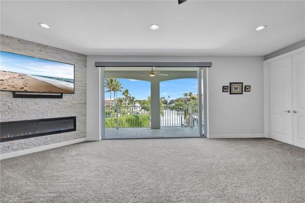 Empty room, Fireplace, Interior, Recessed Lighting