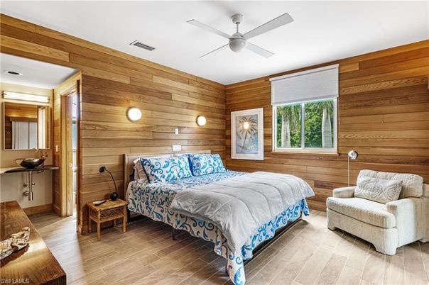 Bedroom, Interior, Wood Texture Flooring, Wooden Walls