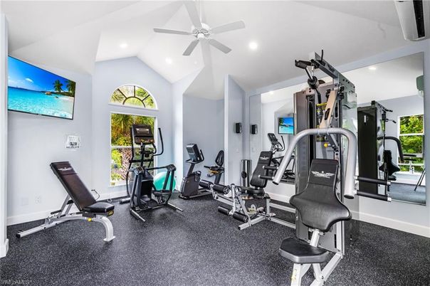 Fitness Equipment, Gym, Interior, Recessed Lighting