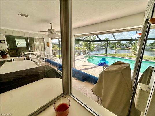 Dining room, Glass Ceilings, Interior, Pool, Sun Room, Water