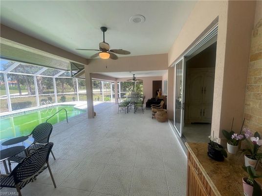 Dining room, Glass Ceilings, Interior, Pool, Stone Walls, Sun Room