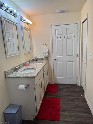Bathroom, Dual Sink Vanities, Interior, Wood Texture Flooring