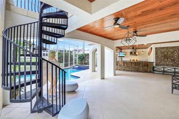 Interior, Pool, Recessed Lighting, Wooden Ceilings