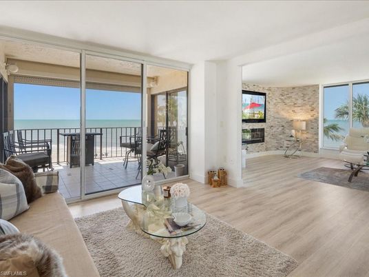 Interior, Living room, Stone Walls, Water, Wood Texture Flooring