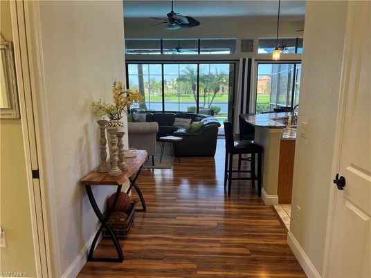 Interior, Living room, Pendant Lights, Wood Texture Flooring