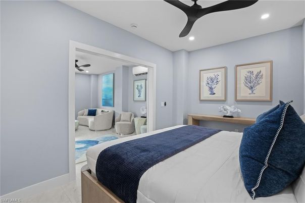 Bedroom, Interior, Recessed Lighting