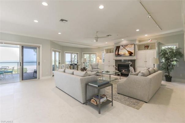 Fireplace, Interior, Living room, Recessed Lighting, Water