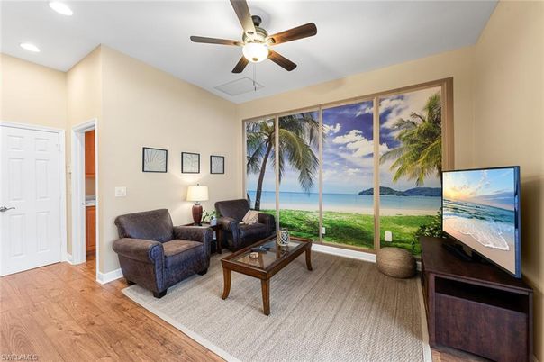 Interior, Living room, Recessed Lighting, Water, Wood Texture Flooring