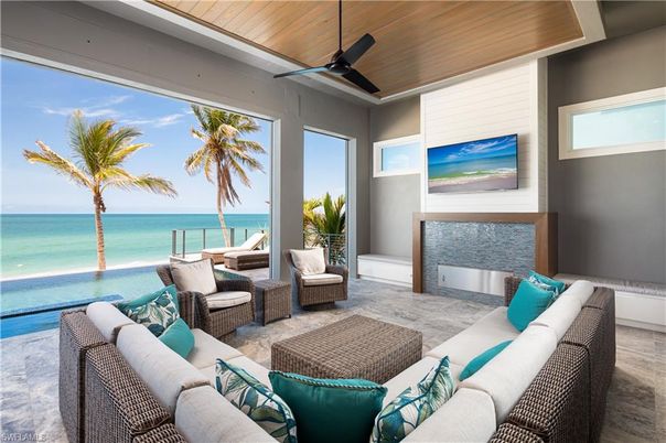 Exterior, Interior, Living room, Water, Wooden Ceilings