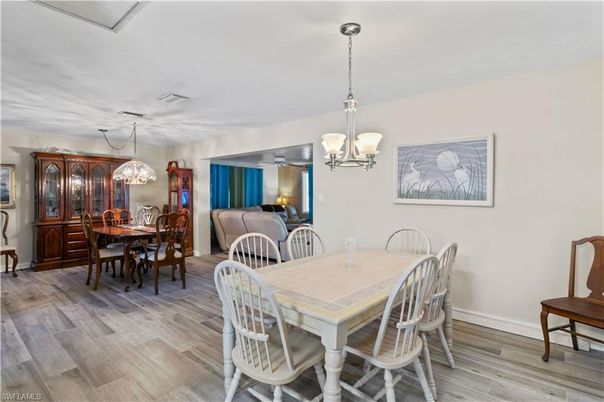 Chandelier, Dining room, Interior, Pendant Lights, Wood Texture Flooring