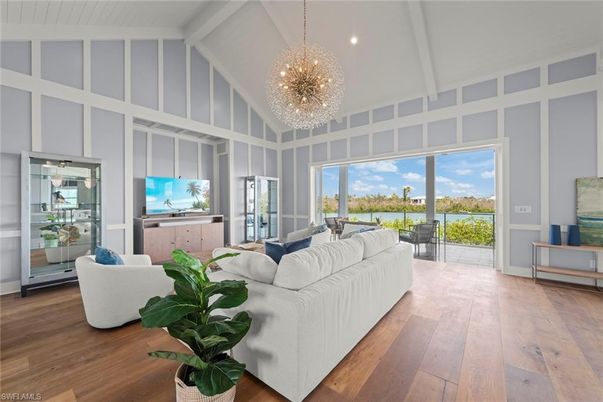 Chandelier, Interior, Living room, Recessed Lighting, Water, Wood Texture Flooring