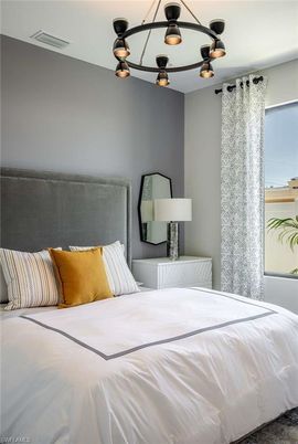 Bedroom, Interior, Pendant Lights