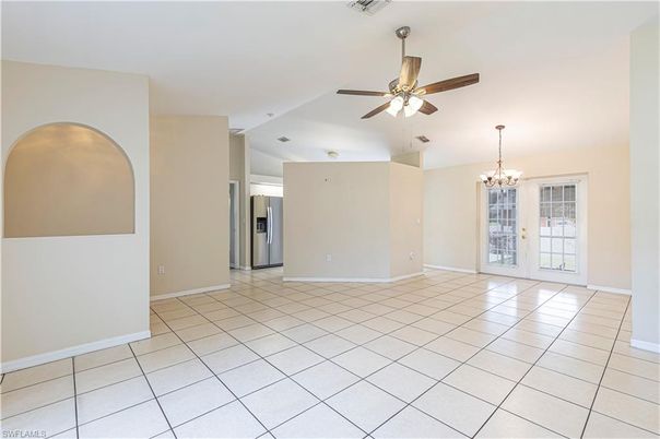 Chandelier, Empty room, Interior