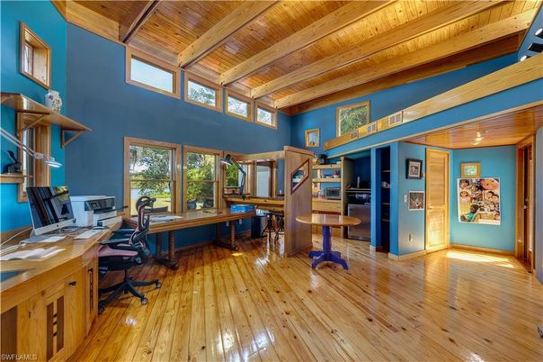 Home Office, Interior, Wooden Beams, Wooden Ceilings, Wood Texture Flooring