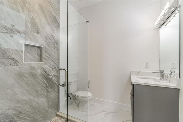 Bathroom, Glass Shower, Interior, Marble, Marble Walls