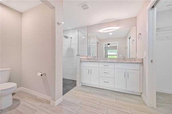 Bathroom, Dual Sink Vanities, Glass Shower, Interior