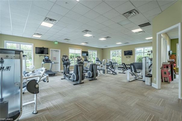 Fitness Equipment, Gym, Interior, Recessed Lighting