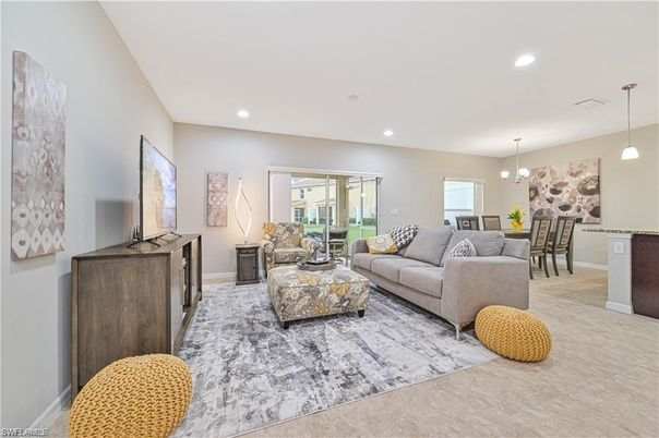 Dining room, Interior, Living room, Pendant Lights, Recessed Lighting