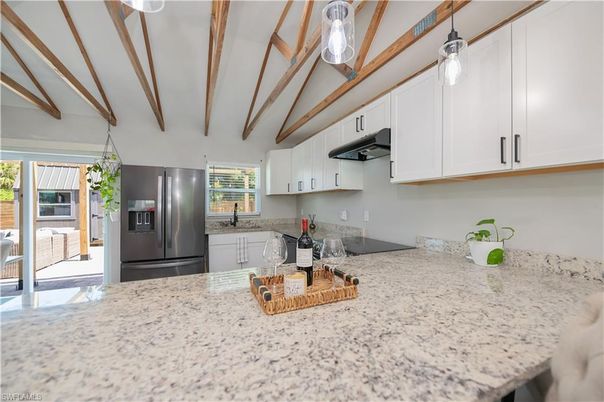 Interior, Kitchen, Pendant Lights, Wooden Beams