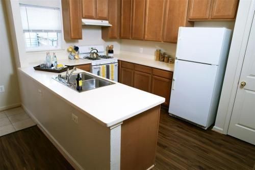 Interior, Kitchen, Wood Texture Flooring