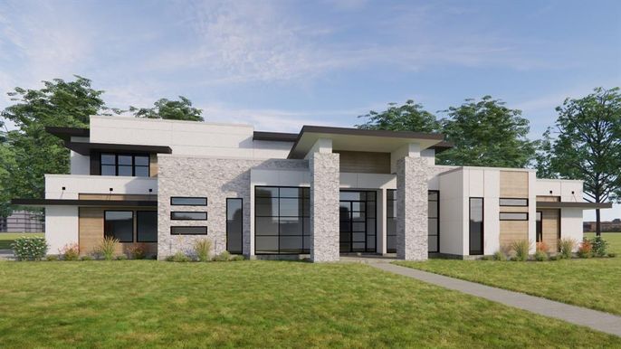 Backyard, Exterior, Facade, Modern