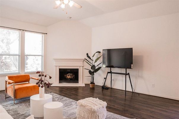 Fireplace, Interior, Living room, Wood Texture Flooring
