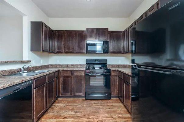 Interior, Kitchen, Wood Texture Flooring