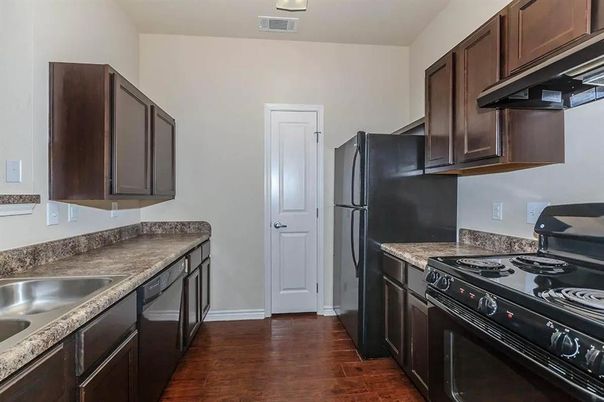 Interior, Kitchen, Wood Texture Flooring