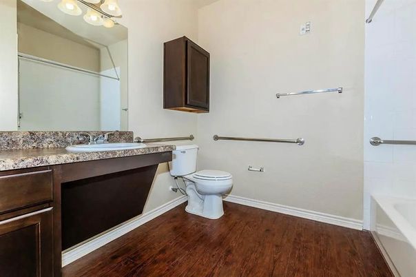 Bathroom, Interior, Wood Texture Flooring
