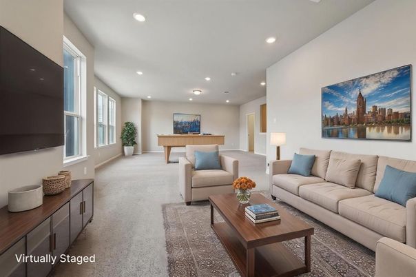 Billiard Table, Game Room, Interior, Living room, Recessed Lighting