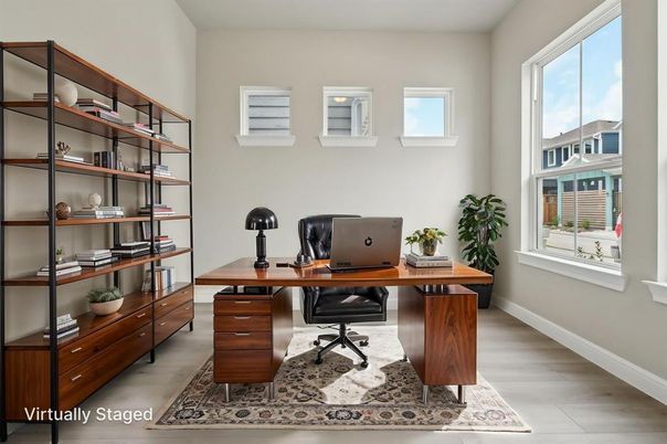 Home Office, Interior, Wood Texture Flooring