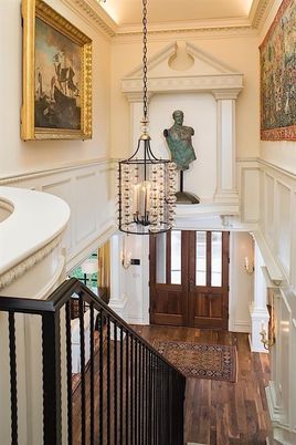 Chandelier, Interior, Wood Texture Flooring