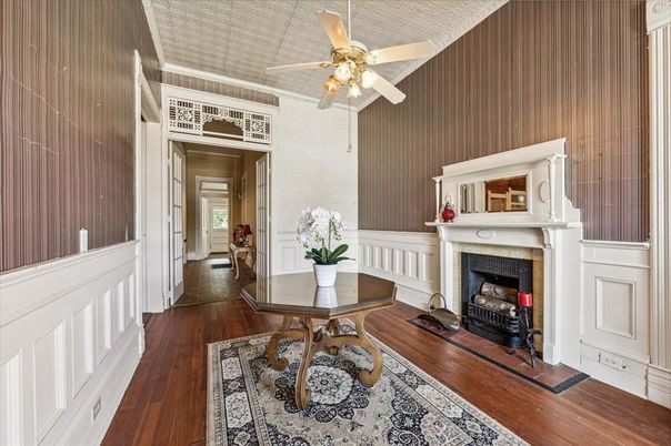Fireplace, Interior, Wood Texture Flooring