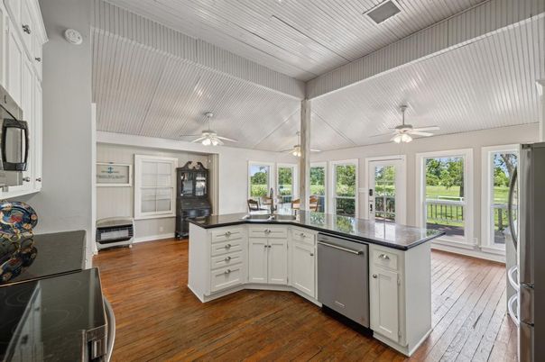 Interior, Kitchen, Wood Texture Flooring
