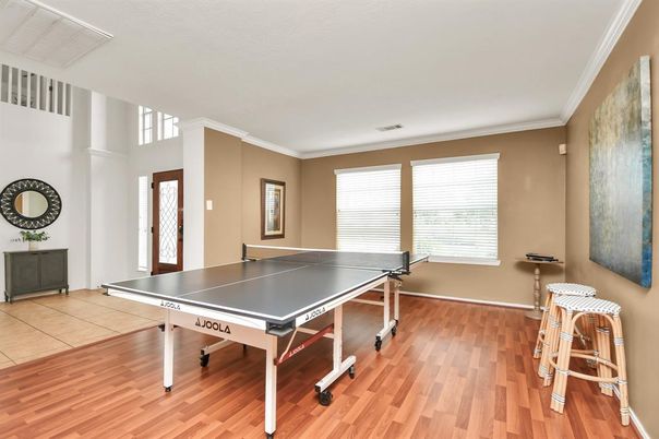 Game Room, Interior, Wood Texture Flooring