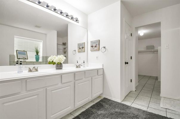 Bathroom, Dual Sink Vanities, Glass Shower, Interior